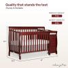 imageDream On Me 5 in 1 Brody Convertible Crib With Changing Table Converts From Crib to Toddler Bed Day Bed and Kids Sofa and Full Size Bed JPMA Certified Baby CribCherry
