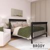 imageDream On Me 5 in 1 Brody Convertible Crib With Changing Table Converts From Crib to Toddler Bed Day Bed and Kids Sofa and Full Size Bed JPMA Certified Baby CribBlack