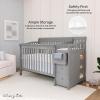imageDream On Me 5 in 1 Brody Convertible Crib With Changing Table Converts From Crib to Toddler Bed Day Bed and Kids Sofa and Full Size Bed JPMA Certified Baby CribSteel Grey