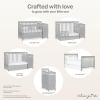 imageDream On Me 5 in 1 Brody Convertible Crib With Changing Table Converts From Crib to Toddler Bed Day Bed and Kids Sofa and Full Size Bed JPMA Certified Baby CribPebble Grey