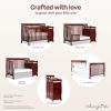 imageDream On Me 5 in 1 Brody Convertible Crib With Changing Table Converts From Crib to Toddler Bed Day Bed and Kids Sofa and Full Size Bed JPMA Certified Baby CribCherry