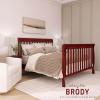imageDream On Me 5 in 1 Brody Convertible Crib With Changing Table Converts From Crib to Toddler Bed Day Bed and Kids Sofa and Full Size Bed JPMA Certified Baby CribCherry