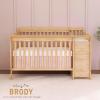 imageDream On Me 5 in 1 Brody Convertible Crib With Changing Table Converts From Crib to Toddler Bed Day Bed and Kids Sofa and Full Size Bed JPMA Certified Baby CribNatural