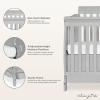 imageDream On Me 5 in 1 Brody Convertible Crib With Changing Table Converts From Crib to Toddler Bed Day Bed and Kids Sofa and Full Size Bed JPMA Certified Baby CribPebble Grey
