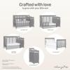 imageDream On Me 5 in 1 Brody Convertible Crib With Changing Table Converts From Crib to Toddler Bed Day Bed and Kids Sofa and Full Size Bed JPMA Certified Baby CribSteel Grey