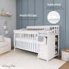 imageDream On Me 5 in 1 Brody Convertible Crib With Changing Table Converts From Crib to Toddler Bed Day Bed and Kids Sofa and Full Size Bed JPMA Certified Baby CribWhite