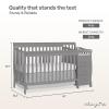 imageDream On Me 5 in 1 Brody Convertible Crib With Changing Table Converts From Crib to Toddler Bed Day Bed and Kids Sofa and Full Size Bed JPMA Certified Baby CribSteel Grey