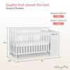 imageDream On Me 5 in 1 Brody Convertible Crib With Changing Table Converts From Crib to Toddler Bed Day Bed and Kids Sofa and Full Size Bed JPMA Certified Baby CribWhite