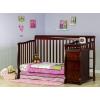 imageDream On Me 5 in 1 Brody Convertible Crib With Changing Table Converts From Crib to Toddler Bed Day Bed and Kids Sofa and Full Size Bed JPMA Certified Baby CribCherry