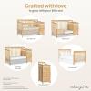 imageDream On Me 5 in 1 Brody Convertible Crib With Changing Table Converts From Crib to Toddler Bed Day Bed and Kids Sofa and Full Size Bed JPMA Certified Baby CribNatural