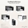 imageDream On Me 5 in 1 Brody Convertible Crib With Changing Table Converts From Crib to Toddler Bed Day Bed and Kids Sofa and Full Size Bed JPMA Certified Baby CribBlack