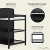 imageDream On Me Anna 3in1 FullSize Crib and Changing Table Combo in Steel Grey Greenguard Gold Certified NonToxic Finishes Includes 1quot Changing Pad Wooden Nursery FurnitureBlack