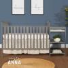 imageDream On Me Anna 3in1 FullSize Crib and Changing Table Combo in Steel Grey Greenguard Gold Certified NonToxic Finishes Includes 1quot Changing Pad Wooden Nursery FurnitureSteel Grey
