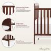 imageDream On Me Anna 3in1 FullSize Crib and Changing Table Combo in Steel Grey Greenguard Gold Certified NonToxic Finishes Includes 1quot Changing Pad Wooden Nursery FurnitureEspresso