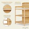 imageDream On Me Anna 3in1 FullSize Crib and Changing Table Combo in Steel Grey Greenguard Gold Certified NonToxic Finishes Includes 1quot Changing Pad Wooden Nursery FurnitureNatural