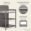 imageDream On Me Anna 3in1 FullSize Crib and Changing Table Combo in Steel Grey Greenguard Gold Certified NonToxic Finishes Includes 1quot Changing Pad Wooden Nursery FurnitureSteel Grey