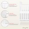 imageDream On Me Anna 3in1 FullSize Crib and Changing Table Combo in Steel Grey Greenguard Gold Certified NonToxic Finishes Includes 1quot Changing Pad Wooden Nursery FurnitureWhite