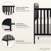 imageDream On Me Anna 3in1 FullSize Crib and Changing Table Combo in Steel Grey Greenguard Gold Certified NonToxic Finishes Includes 1quot Changing Pad Wooden Nursery FurnitureBlack