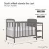 imageDream On Me Anna 3in1 FullSize Crib and Changing Table Combo in Steel Grey Greenguard Gold Certified NonToxic Finishes Includes 1quot Changing Pad Wooden Nursery FurnitureSteel Grey