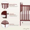 imageDream On Me Anna 3in1 FullSize Crib and Changing Table Combo in Steel Grey Greenguard Gold Certified NonToxic Finishes Includes 1quot Changing Pad Wooden Nursery FurnitureCherry