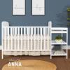 imageDream On Me Anna 3in1 FullSize Crib and Changing Table Combo in Steel Grey Greenguard Gold Certified NonToxic Finishes Includes 1quot Changing Pad Wooden Nursery FurnitureWhite