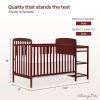 imageDream On Me Anna 3in1 FullSize Crib and Changing Table Combo in Steel Grey Greenguard Gold Certified NonToxic Finishes Includes 1quot Changing Pad Wooden Nursery FurnitureCherry