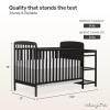 imageDream On Me Anna 3in1 FullSize Crib and Changing Table Combo in Steel Grey Greenguard Gold Certified NonToxic Finishes Includes 1quot Changing Pad Wooden Nursery FurnitureBlack