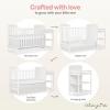 imageDream On Me Anna 3in1 FullSize Crib and Changing Table Combo in Steel Grey Greenguard Gold Certified NonToxic Finishes Includes 1quot Changing Pad Wooden Nursery FurnitureWhite