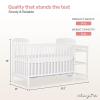 imageDream On Me Anna 3in1 FullSize Crib and Changing Table Combo in Steel Grey Greenguard Gold Certified NonToxic Finishes Includes 1quot Changing Pad Wooden Nursery FurnitureWhite