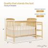 imageDream On Me Anna 3in1 FullSize Crib and Changing Table Combo in Steel Grey Greenguard Gold Certified NonToxic Finishes Includes 1quot Changing Pad Wooden Nursery FurnitureNatural