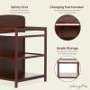 imageDream On Me Anna 3in1 FullSize Crib and Changing Table Combo in Steel Grey Greenguard Gold Certified NonToxic Finishes Includes 1quot Changing Pad Wooden Nursery FurnitureEspresso
