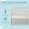 imageDream On Me Ashton 4In1 Convertible Crib In White Greenguard Gold JPMA Certified NonToxic Finishes Features 4 Mattress Height Settings Made Of Solid PinewoodGrey