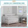imageDream On Me Ashton 4In1 Convertible Crib In White Greenguard Gold JPMA Certified NonToxic Finishes Features 4 Mattress Height Settings Made Of Solid PinewoodGrey
