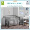 imageDream On Me Ashton 4In1 Convertible Crib In White Greenguard Gold JPMA Certified NonToxic Finishes Features 4 Mattress Height Settings Made Of Solid PinewoodStorm Grey