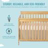 imageDream On Me Ashton 4In1 Convertible Crib In White Greenguard Gold JPMA Certified NonToxic Finishes Features 4 Mattress Height Settings Made Of Solid PinewoodNatural