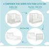imageDream On Me Ashton 4In1 Convertible Crib In White Greenguard Gold JPMA Certified NonToxic Finishes Features 4 Mattress Height Settings Made Of Solid PinewoodGrey