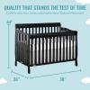 imageDream On Me Ashton 4In1 Convertible Crib In White Greenguard Gold JPMA Certified NonToxic Finishes Features 4 Mattress Height Settings Made Of Solid PinewoodBlack