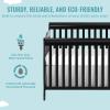 imageDream On Me Ashton 4In1 Convertible Crib In White Greenguard Gold JPMA Certified NonToxic Finishes Features 4 Mattress Height Settings Made Of Solid PinewoodBlack