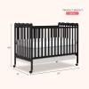imageDream On Me Carson Classic 3in1 Convertible Crib in Steel GreyBlack