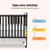 imageDream On Me Carson Classic 3in1 Convertible Crib in Steel GreyBlack