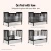 imageDream On Me Carson Classic 3in1 Convertible Crib in Steel GreyBlack