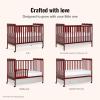 imageDream On Me Carson Classic 3in1 Convertible Crib in Steel GreyCherry