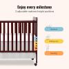 imageDream On Me Carson Classic 3in1 Convertible Crib in Steel GreyEspresso