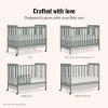imageDream On Me Carson Classic 3in1 Convertible Crib in Steel GreyMeadow Green