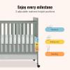 imageDream On Me Carson Classic 3in1 Convertible Crib in Steel GreyMeadow Green
