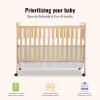 imageDream On Me Carson Classic 3in1 Convertible Crib in Steel GreyNatural
