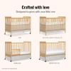 imageDream On Me Carson Classic 3in1 Convertible Crib in Steel GreyNatural