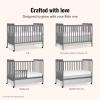 imageDream On Me Carson Classic 3in1 Convertible Crib in Steel GreyStorm Grey