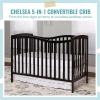 imageDream On Me Chelsea 5In1 Convertible Crib In Espresso JPMA CertifiedBlack