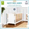 imageDream On Me Clover 4in1 Modern Island Crib with Rounded Spindles in Olive Convertible Crib MidCentury Meets Modern Coordinates with The Clover Changing CounterWhite and Natural